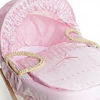 pink moses basket covers