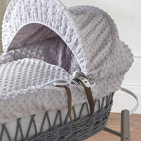 Buy grey moses basket with stand