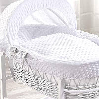 Buy white moses basket with stand